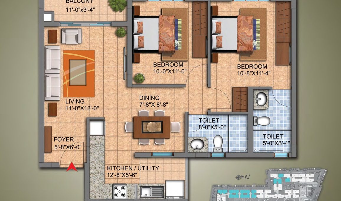 2 BHK - 937